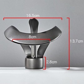 Bathroom Faucet Black Basin Faucet Brass Creative Grey Sink Mixer Tap Hot & Cold White Waterfall Basin Faucet (Color : Gris)