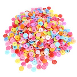 1000 piezas botones coloridos de plástico redondos para manualidades 4 agujeros costura artesanal