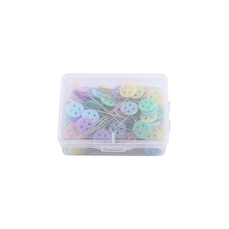100Pcs Quilting Pins Flat Head,3.9-5cm Long Flower Head Sewing Patchwork