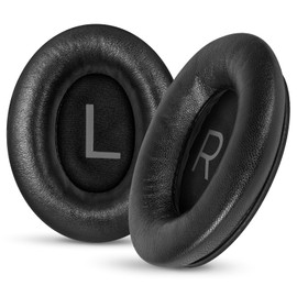 Aurivor Lambskin Ear-Pads Cushions for Bose QuietComfort (QC) 45 Noise Cancelling Headphones (Black)