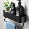 Hodzeed No Drilling Shower Shelf with Towel Rail Bar -