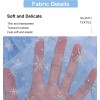 SUJAYU Sheer Fabric, Snowflake Silver Foil Organza Fabric, Snowflake (59"