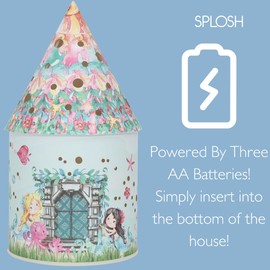 Splosh Light Up Fairy House - Shelly Delphine. Natural and Subtle Led Lighting to Brighten Up Darker Rooms and Shine Light for Kids. Charming Bedside Lamp and Bedroom Decor.