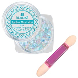 Kokoist Rainbow Mica Flakes R-1 0.2g Golden Turquoise Art Supplies Zai