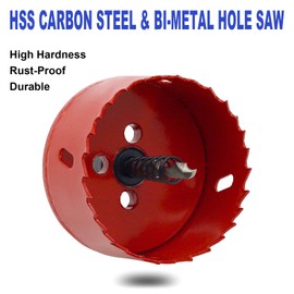 Hordion 71mm 2.8 inch Hole Saw, Heavy Duty Bi-Metal Hole Saws Bit Tooth Cutting for Cornhole Boards Drywall Wood Plastic Fiberboard Soft Metal