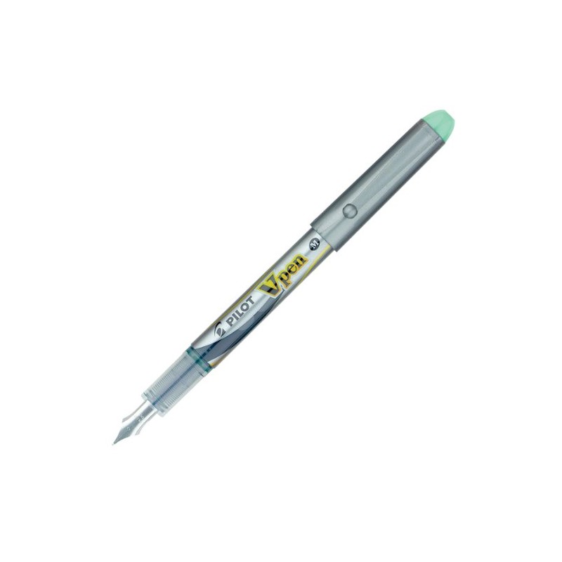 Pilot VPen Disposable Fountain Pen Silver Barrel 0.58 mm Tip