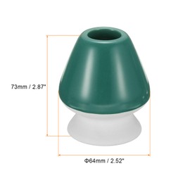 sourcing map Ceramic Chasen Stand 73mm Matcha Whisk Holder Teas Set Whisks Stand Traditional Matcha Tea Chasen Holder Tea Set Accessories for Tea Tasting, Dark Green