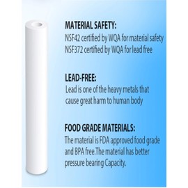 CFS – 4 Pack Sediment Water Filter Cartridges Compatible with SDC-25-1005 Models – Removes Bad Taste and Odor – Whole House Replacement Filter Cartridge – 5 Micron – 2.5" x 9-7/8"