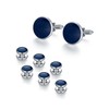 UJOY Cufflinks and Studs Set Blanks Round 4 Colors Shirt