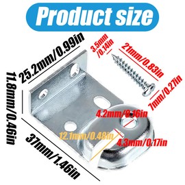 4 Pcs Metal Window Shade Brackets, Roller Window Shade Inside and Outside Mount Brackets, Curtain Rod Holder with Screws ﻿