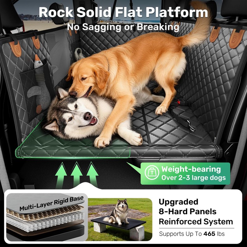 Zanch Heavy-Duty Dog Truck Seat Cover, Flat Solid Back Seat