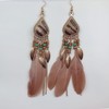 Bohemian Women Feather Earrings Long Tassel Drop Dangle Earrings Set
