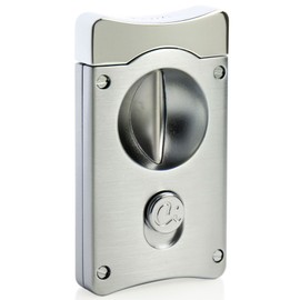 Caseti Caseti Wedge V Cigar Cutter-Satin Chrome, Silver