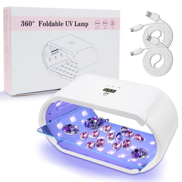 Amlope Double-Sided UV Resin Lamp, UV Lamps for Resin Curing,