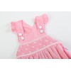 Lil cactus Pink and White Flower Smocked Ruffle Romper, 18-24
