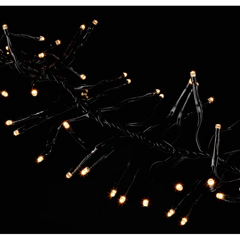Serie Micro-LED-Lichtergirlande, 384-teilig, Farbe: warm white, 3mm, Kabel: schwarz, ca.