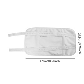 perfeclan RASTOR OIL Pack Wrap mit Reißverschluss Tasche weniger chaotisch waschbarer Anti -Leck -Knopf -Gurt Rizinusöl Wrap für Taillenjoga, Weiß