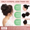 Felendy Messy Bun Hair Piece Wavy Curly Scrunchies Fluffy Donut