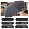 BSDYCL Compact Inverted Umbrella with Reflective Strips, Folding travel umbrella-
