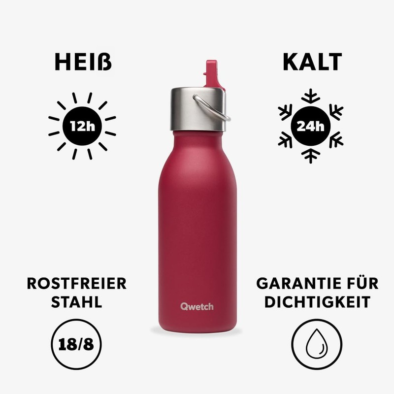 QWETCH - Stainless Steel Children's Drinking Bottle 350 ml -