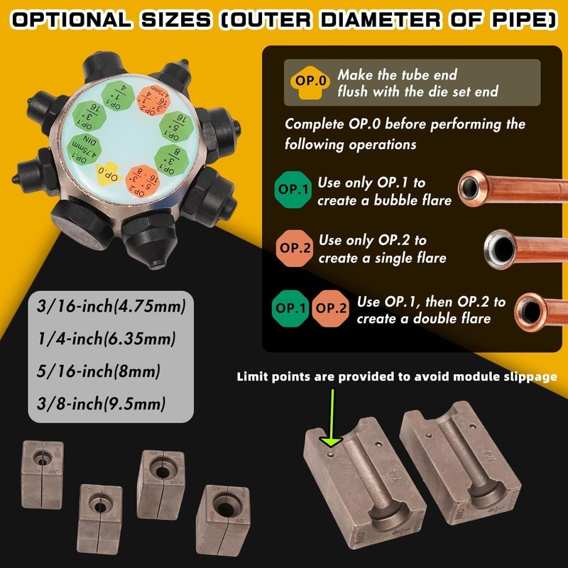 Professional Brake Line Flaring Tool Kit - 45 Degree Single,