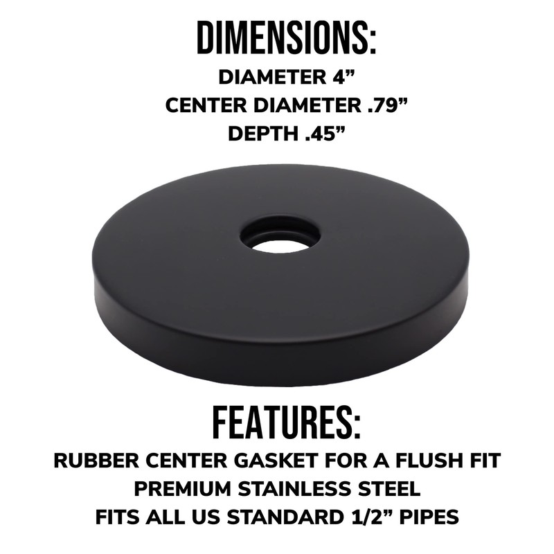 Corla 4" Modern Oversized Shower Arm Flange | Universal Replacement