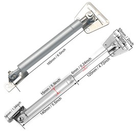 JinBoCheng 2 Pack 100N/22LBS Drop Down Gas Struts for Downward Flap lid Slowly Down,Spring Hinge, Downturn Door Buffer Retractable Cabinet Door Metal Head Gas Spring Support