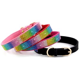 Rhinestone Dog Collar for Small Dogs Cute Sparkly Jewelry Cat Collar for XS S M L Princess Pet Puppy Kitten