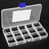 480pcs/set Black Carbon Steel Hexagonal Countersunk Screw Nut Kit M2