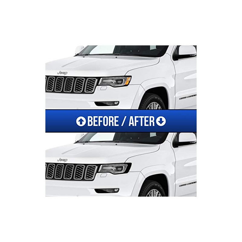 GRIDREADY Compatible with 2014-2021 Jeep Grand Cherokee Headlight Amber Delete