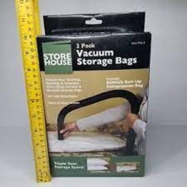 STORE HOUSE 3 Pack Premium Large Vacuum Seal Bags Space Saver Storage (USA SELLER) SALE !!!!
