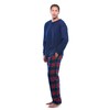 #followme Pajama Set for Men with Thermal Henley Top and