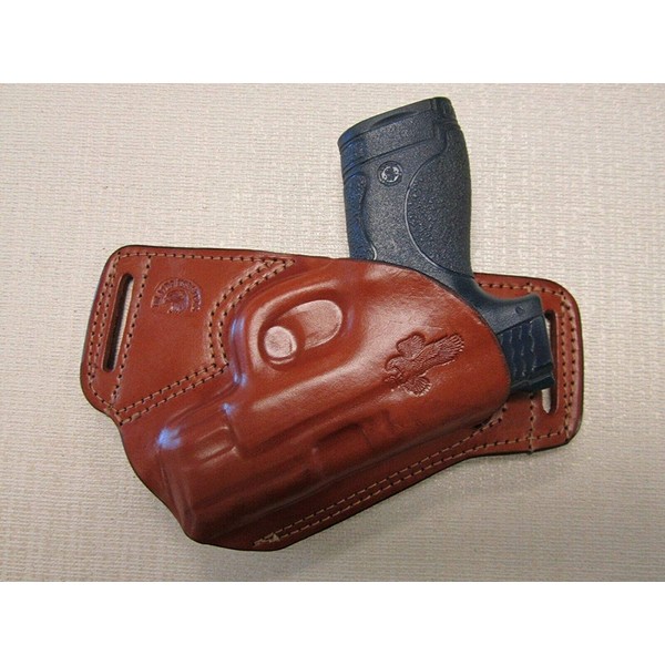 Braids Holsters S&W M&P Shield 9&40 Cal. Formed Brown Leather S.O.B Holster