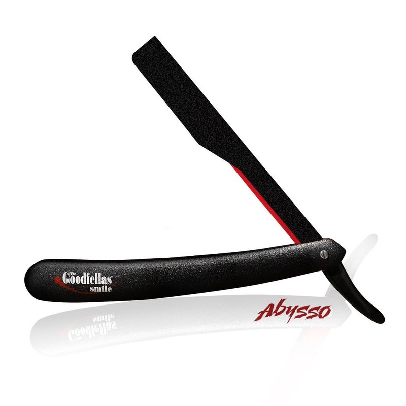 The Goodfellas' smile Abysso Straight Razor Push Type - Black