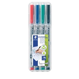Staedtler Lumocolor no-p S - Bolígrafo universal (4 unidades, 311 WP4)