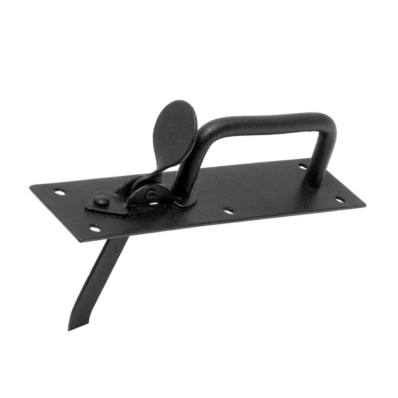Renovators Supply Manufacturing Door Lock Latch 7 in. Black Iron