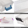 Clear Pencil Box Plastic Storage Containers 4 Pack, Latch Storage