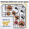 YASONIC Shower Caddy Corner, 3-Pack Adhesive Rustproof Stainless Steel Shower