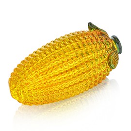 KRISININE Crystal Corn Figurine Sparkly Glass Maize Paperweight for Tabletop Centerpiece Glass Corn Figurine for Thanksgiving Fall Autumn Harvest Home Office Desktop Decor