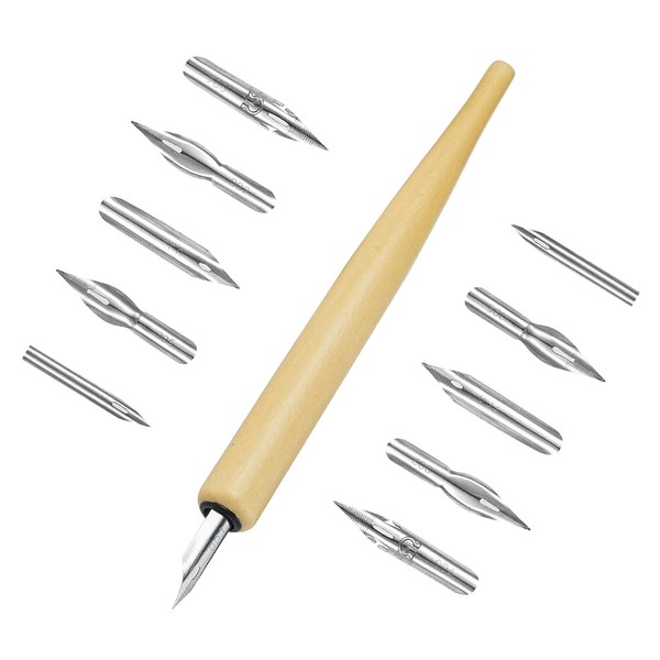 11-piece pen and holder set, calligraphy pen set with 10