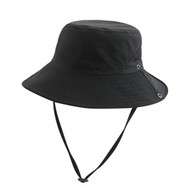 YAMEIZE Summer Adjustable Waterproof Bucket Hat - with String for Women Men Kid Adult UV Protection String Strap Hat Fishing Hiking Climbing