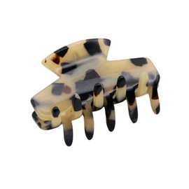 French Amie Chic - Pinza para el pelo hecha a mano con celuloide pequeño (blanco Tokyo)