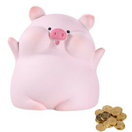 KBIBCK Sparschwein Kinder, Sparschwein Als Schwein, Kawaii Kunststoff Sparschweins, Piggy Bank Spardose Kinder, Piggy Bank Pig, Spardose Glücksschwein Geburtstagsgeschenk für Mädchen Jungen Erwachsene