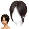 Hair Toppers for Thinning,Women Real with Bangs, Light Brown Hair