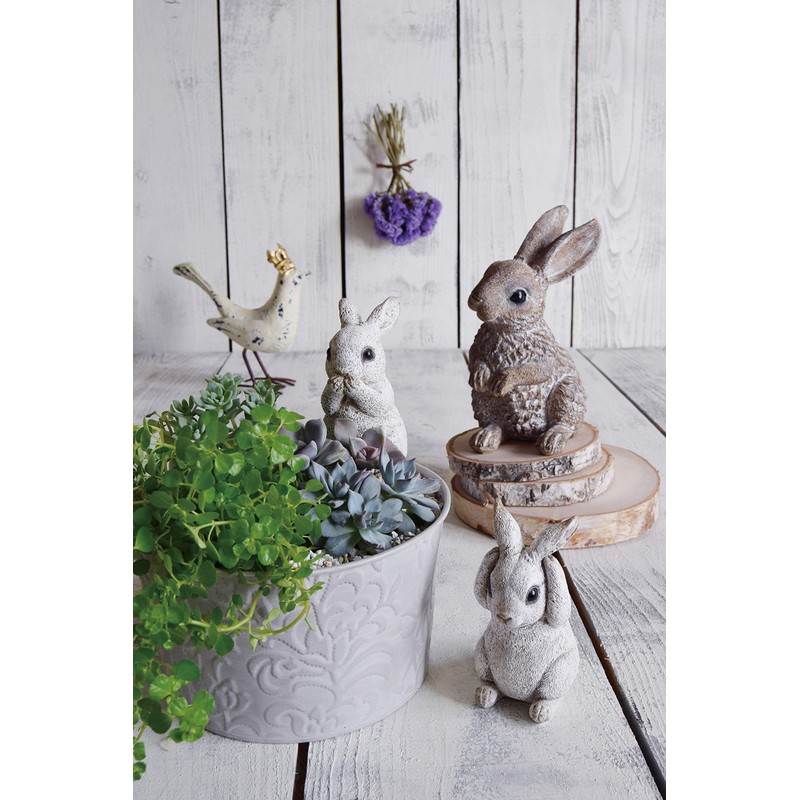 Carnac Resin Antique Animal Rabbit 03, White, 2.3 x 3.1