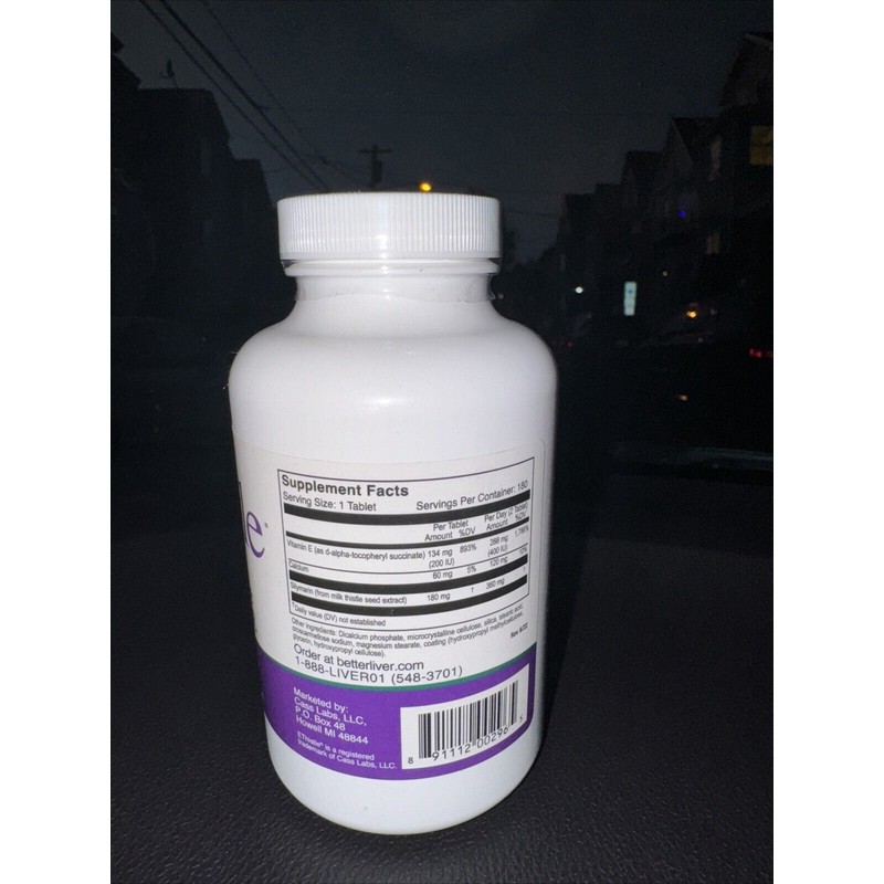 EThistle Liver Wellness Dietary Supplement, Milk Thistle & Vitamin E