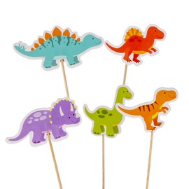 50 piezas de decoración de dinosaurios para cupcakes, diseño de dinosaurio