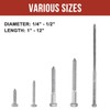 HROMIGRY 1/2" x 3" Lag Bolts (25 Pcs) Lag Screws