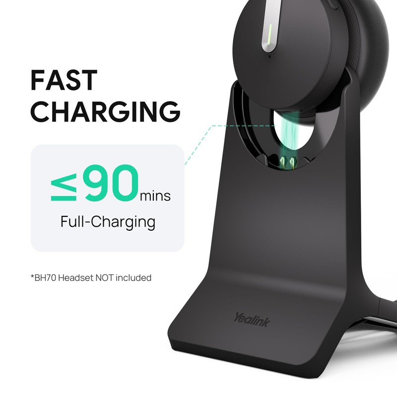 Yealink Soporte de carga para BH70/WH64 portátil (solo accesorios)
