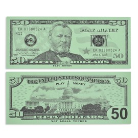 LEARNING ADVANTAGE Play $50 Bills, Set of 50, Multi
